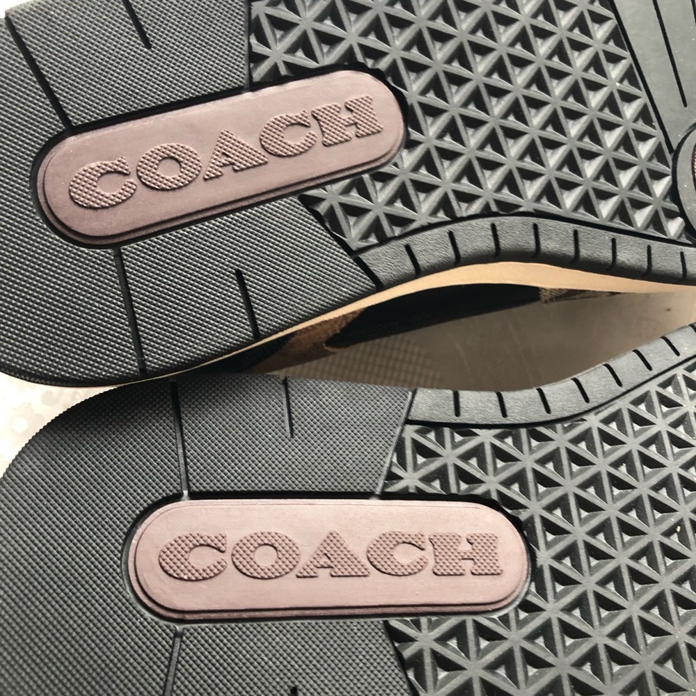 COACH C 201 Signature Monogram Coated Canvas Brown Sneakers Men’s Size 9 NWB - Picture 6 of 16